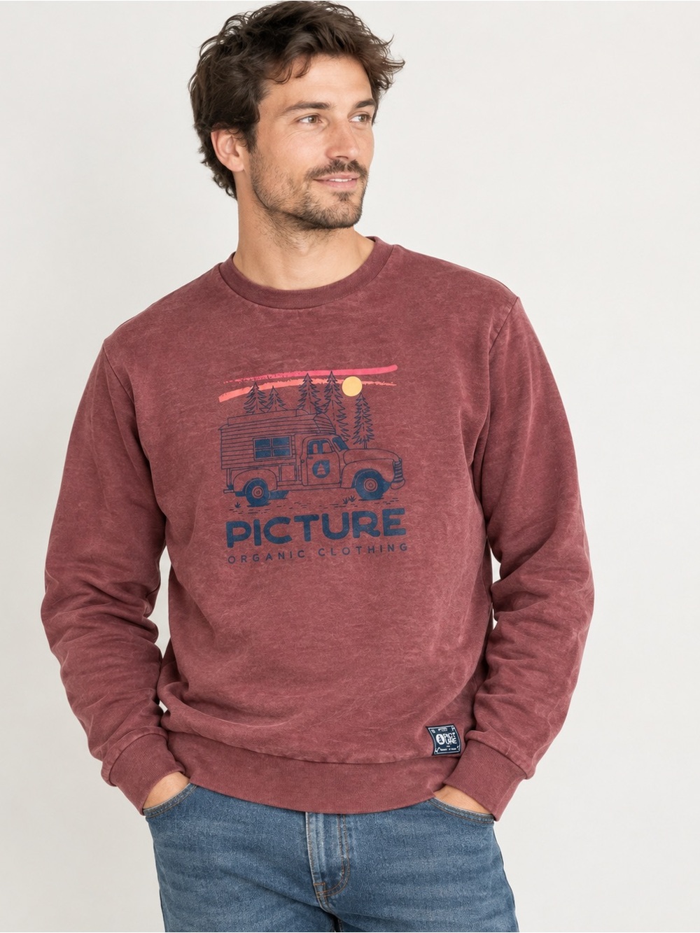 Picture Organic Clothing "Custom Van" Graphic Crewneck Sweatshirt